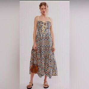 Free People Palma Printed Midi dress BNWOT Sz M